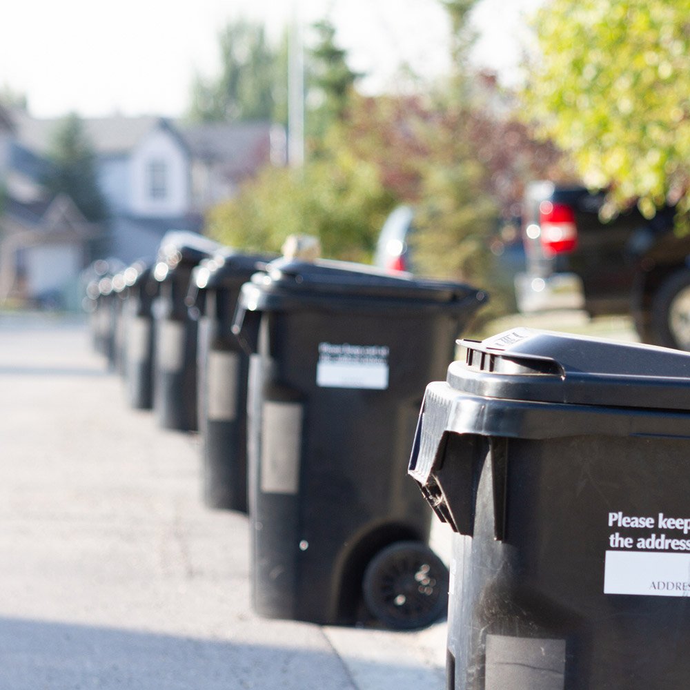 Garbage disposal bins